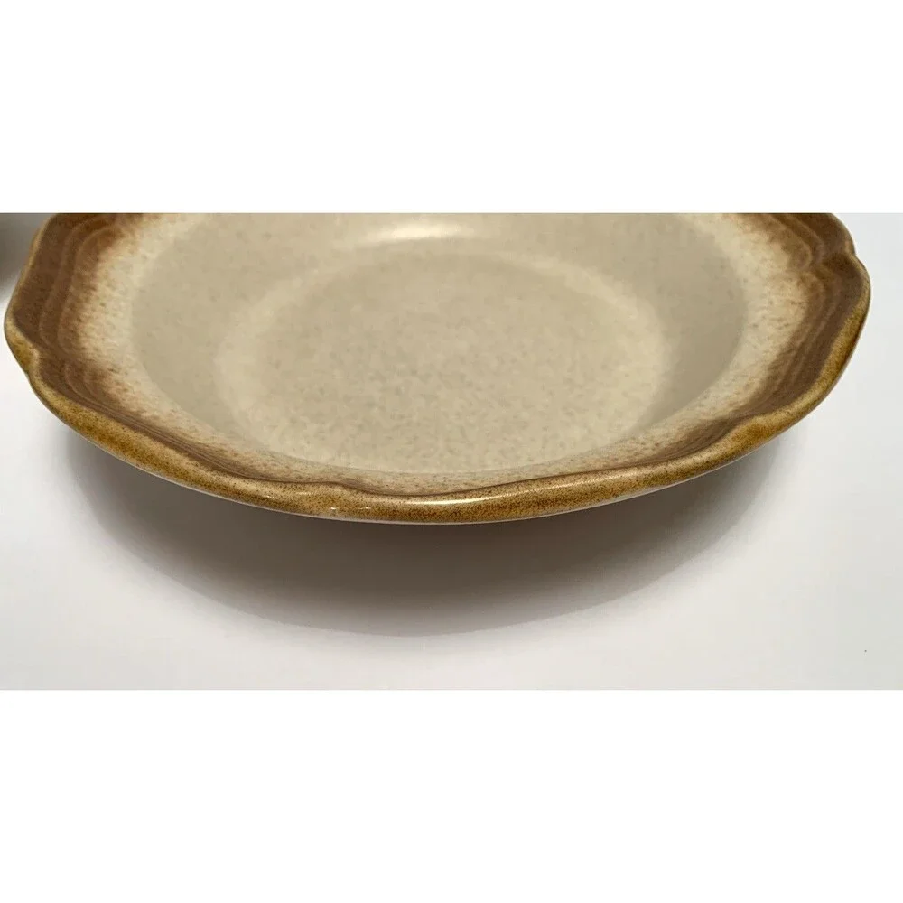 VTG Mikasa Whole Wheat E8000 Soup Bowls Ceramic EUC Pottery Stoneware Set Of 4
